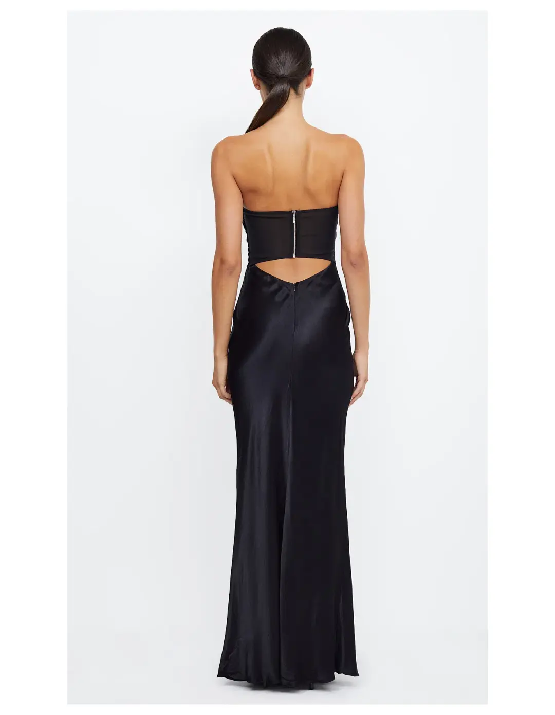 BEC + BRIDGE Halle Strapless Dress in Black Size AU 14 for rent on The Volte - main image