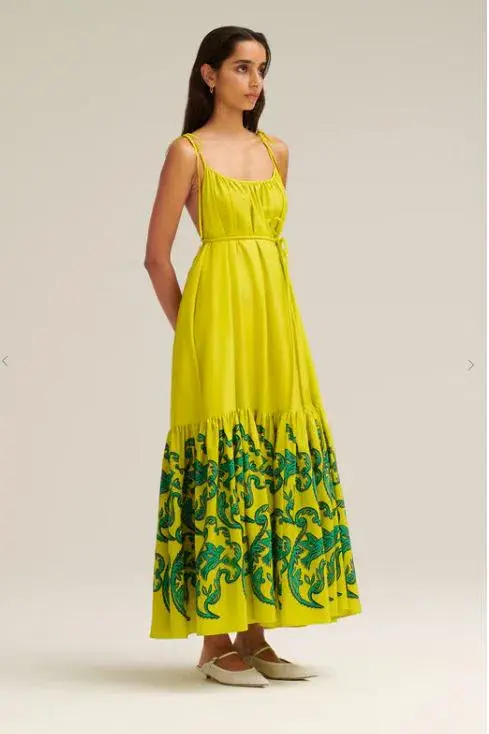 Scanlan Theodore Silk Nightingale Print Dress Size AU 10 - Image 4
