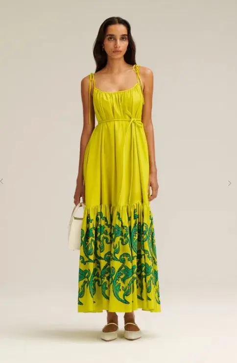 Scanlan Theodore Silk Nightingale Print Dress Size AU 10 - Image 1
