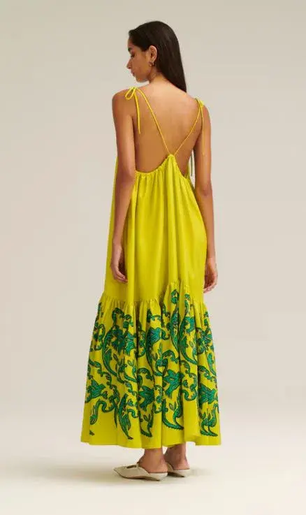 Scanlan Theodore Silk Nightingale Print Dress Size AU 10 - Image 2