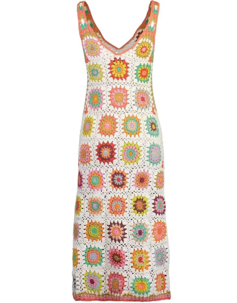 Alémais Crochet Midi Dress White Size AU 14 - Image 3