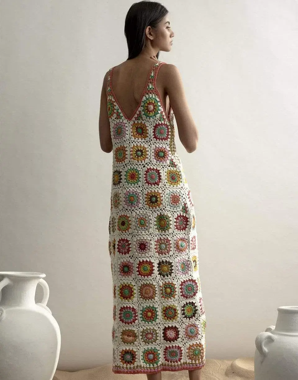 Alémais Crochet Midi Dress White Size AU 14 - Image 2