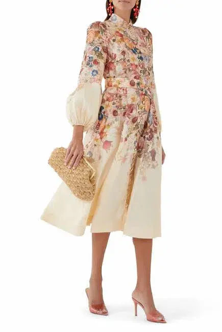 Zimmermann Luminosity Buttoned Midi Dress Floral Size 2 / Au 12 - Image 5