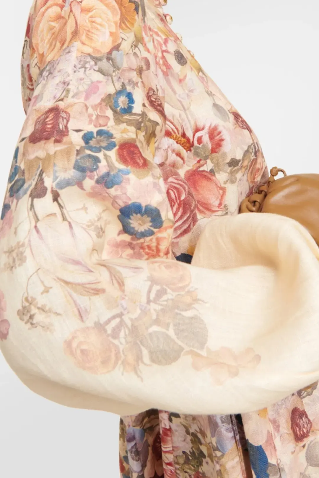 Zimmermann Luminosity Buttoned Midi Dress Floral Size 2 / Au 12 for rent on The Volte - main image