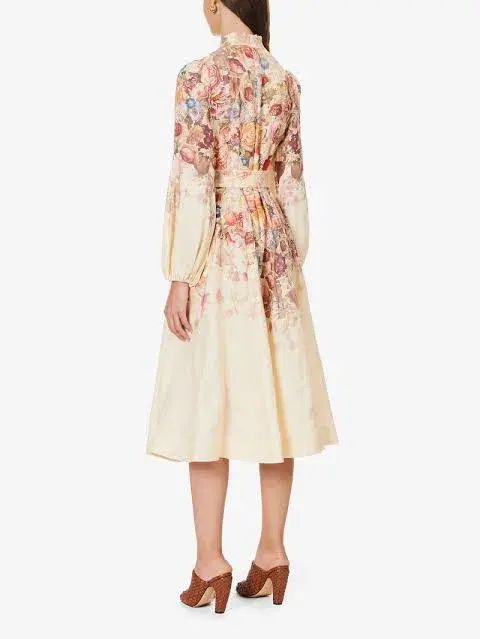 Zimmermann Luminosity Buttoned Midi Dress Floral Size 2 / Au 12 - Image 4