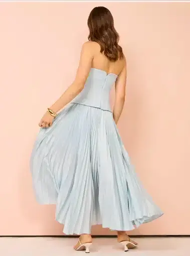 Acler Avonlea Midi Dress in Celeste Blue Size AU 8 - Image 3