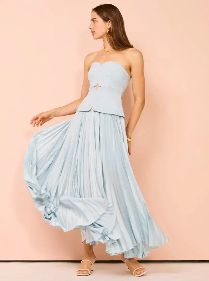 Acler Avonlea Midi Dress in Celeste Blue Size AU 8 - Image 1