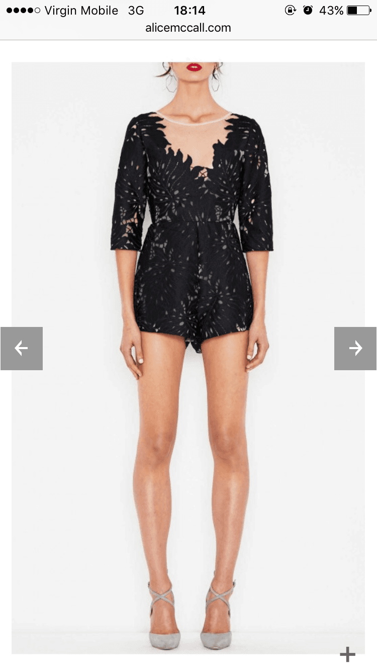 Alice McCall Rumours Black Playsuit - Image 1