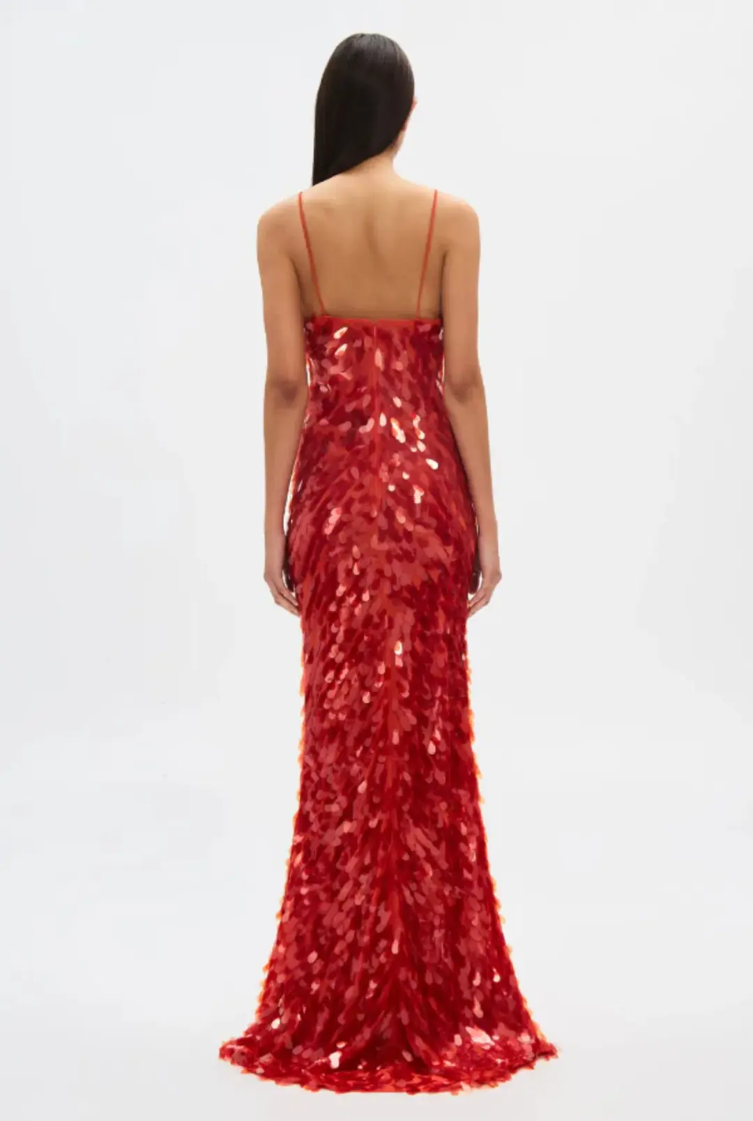 Misha Sapphire Sequin Maxi Dress Red Size 8 for rent on The Volte - main image