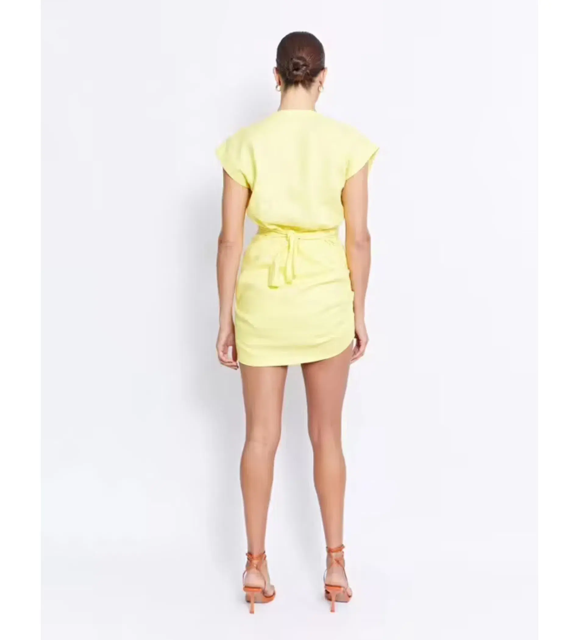 Pfeiffer Apollo Mini Dress in Lemon Size 10 - Image 3