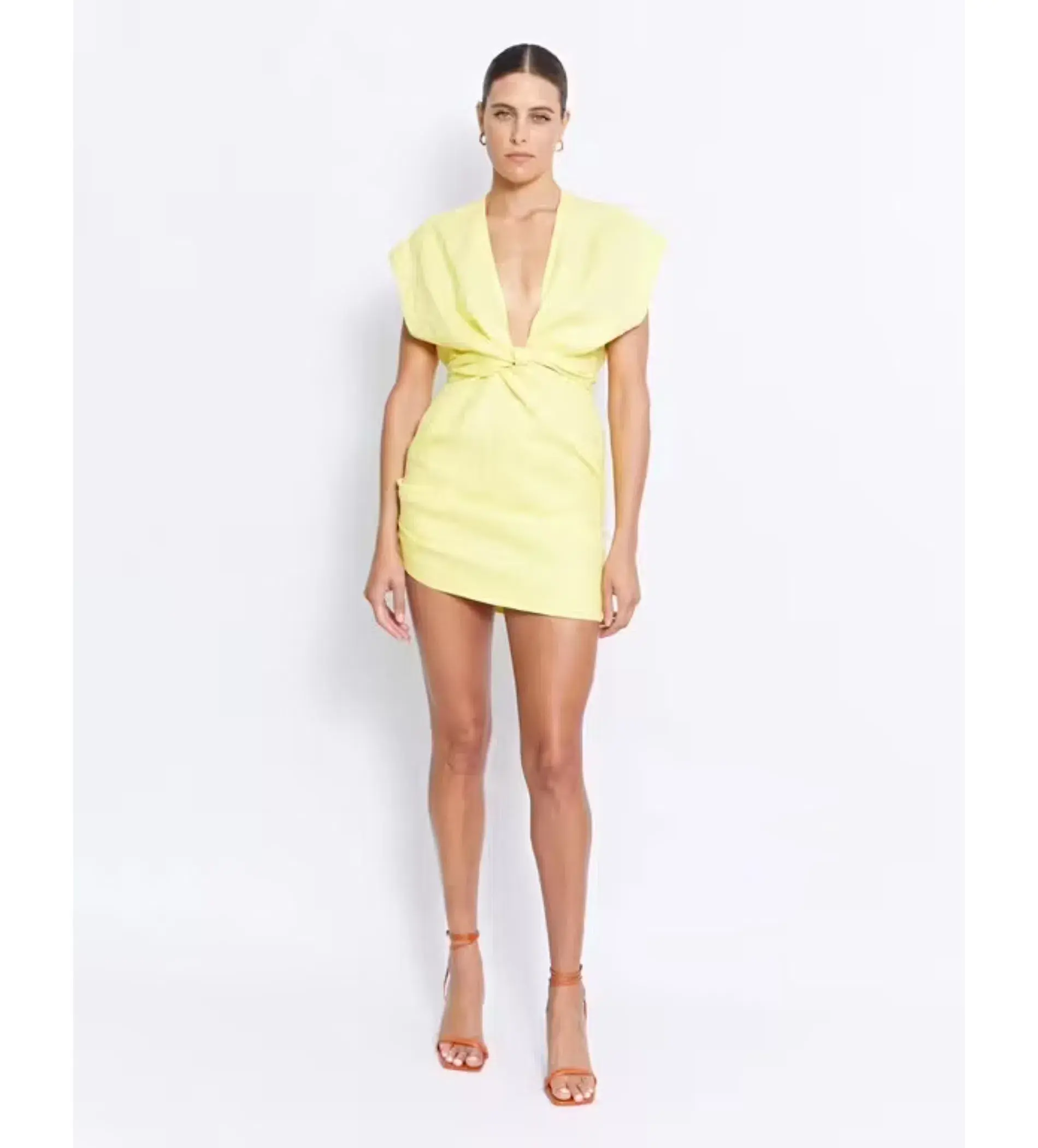 Pfeiffer Apollo Mini Dress in Lemon Size 10 - Image 1