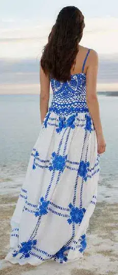 Aston Studio Cordelia Dress Mediterranean/Foam Size 10 - Image 5
