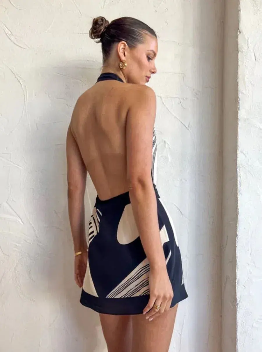 SIR The Label Realisme Wrap Halter Mini Dress in Size 2/AU 10 - Image 4