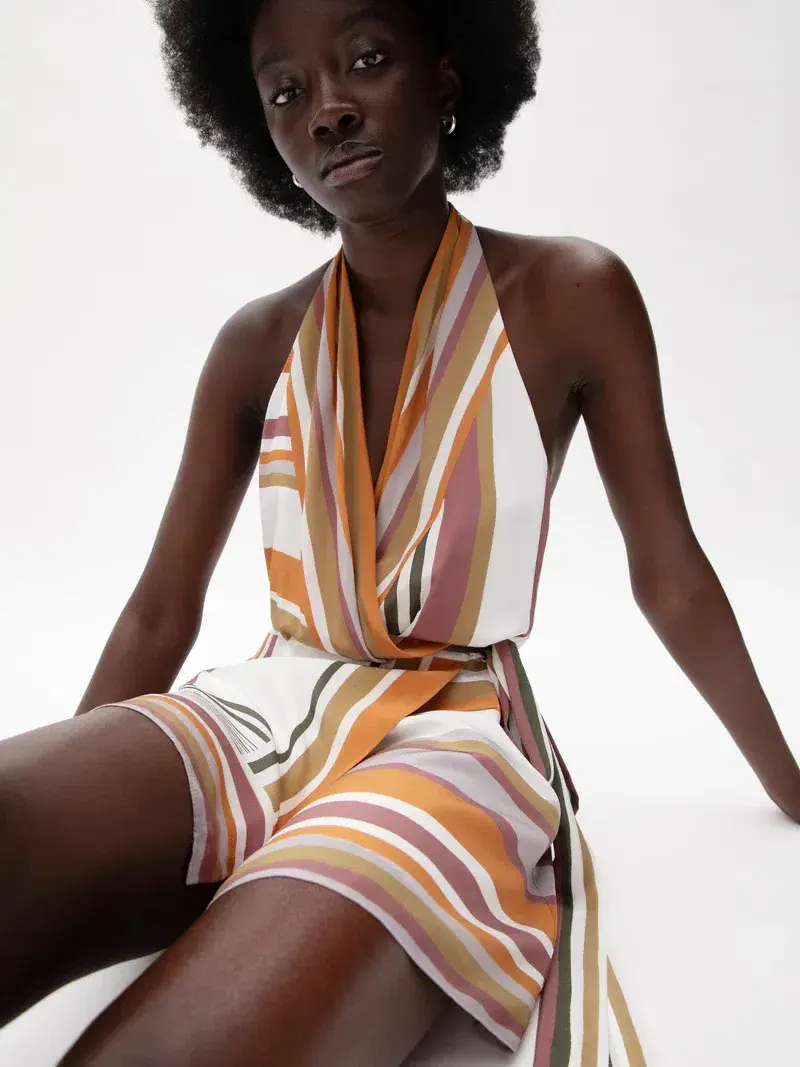 SIR The Label Caprera Wrap Halter Mini Dress Size 1 or AU 8 - Image 5