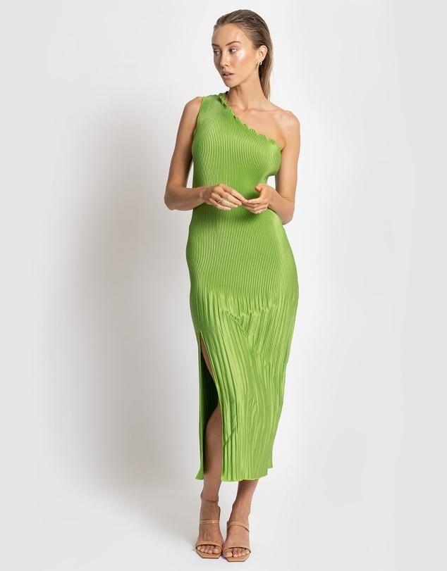 L'idee - Soiree One Shoulder Gown Green - Image 1