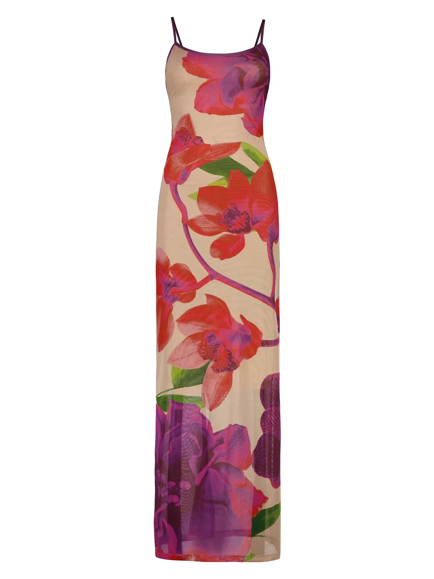 With Harper Lu Slip Dress in Fuchsia Bloom Size S / AU 8  - Image 4