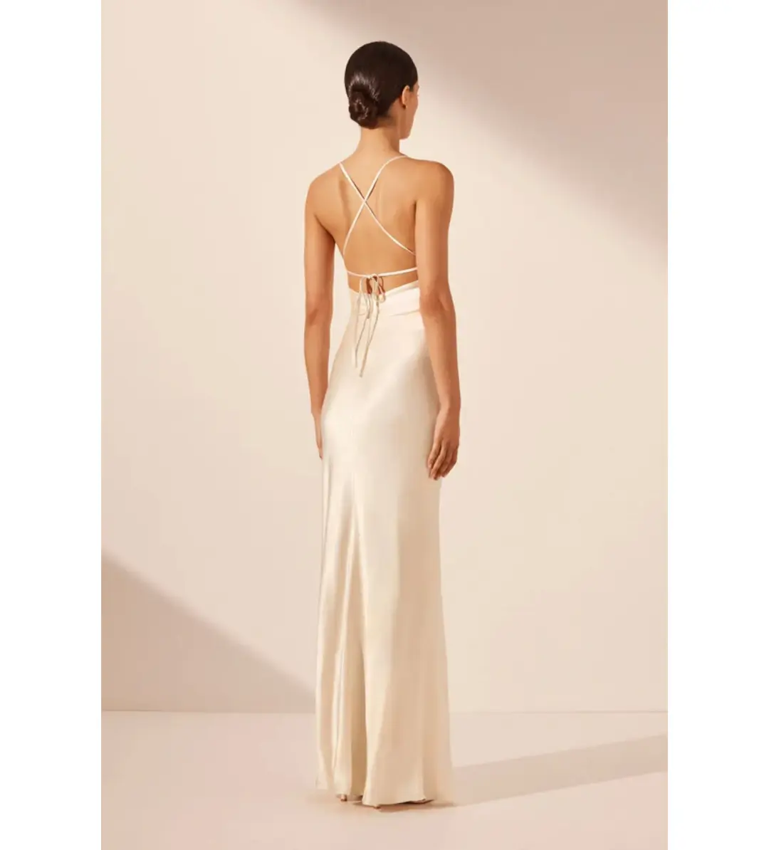 Shona Joy La Lune Lace Back Maxi Dress Cream Size XS / AU 6 for rent on The Volte - main image