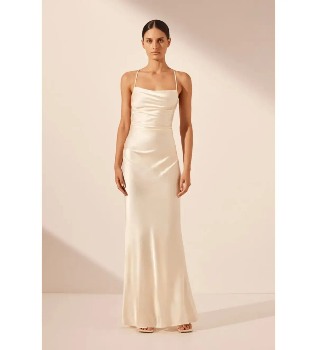 Shona Joy La Lune Lace Back Maxi Dress Cream Size XS / AU 6 - Image 1