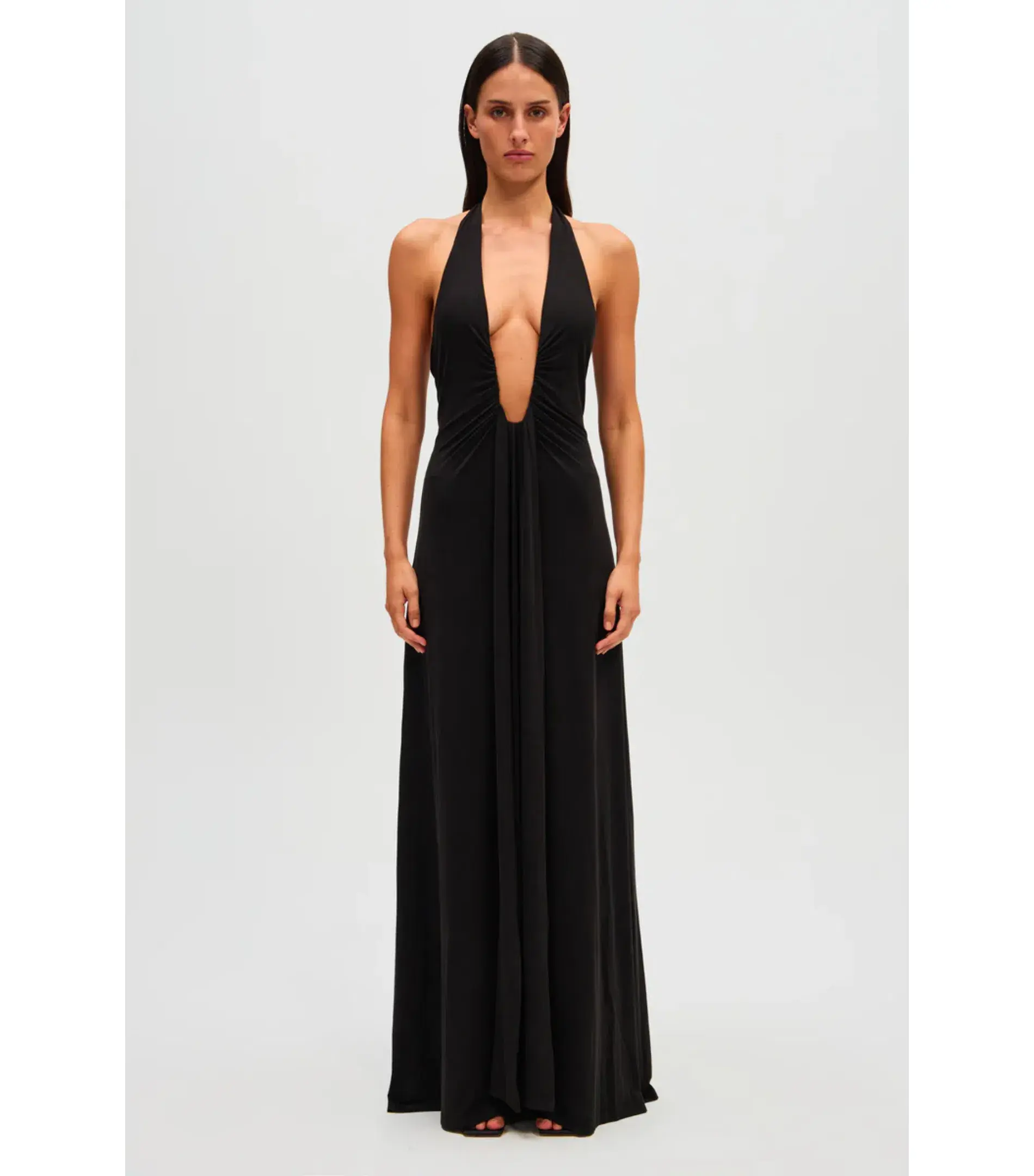 MISHA Jennifer Cupro Maxi Dress Black Size 6/XS - Image 1