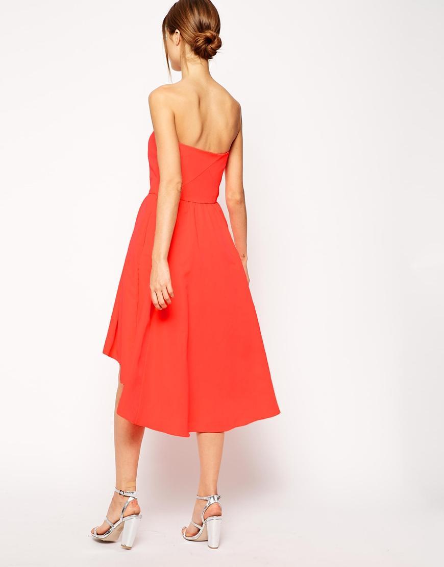 Ted Baker Coral Verity Drop Hem Dress Sz 3 (Sz 12) - Image 2