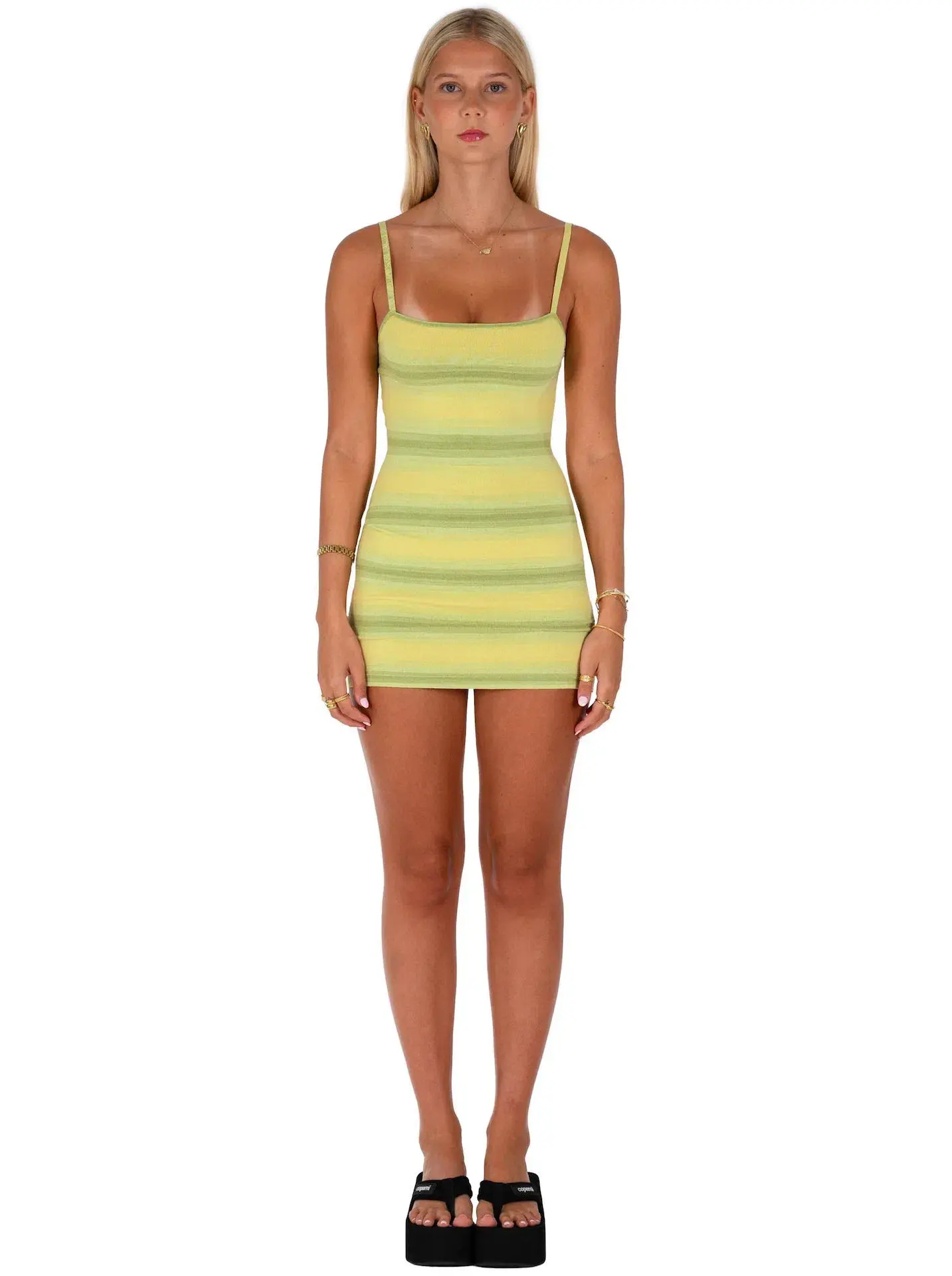 I am Delilah Elsa Mini Dress Chartreuse Size XS / AU 6 - Image 1