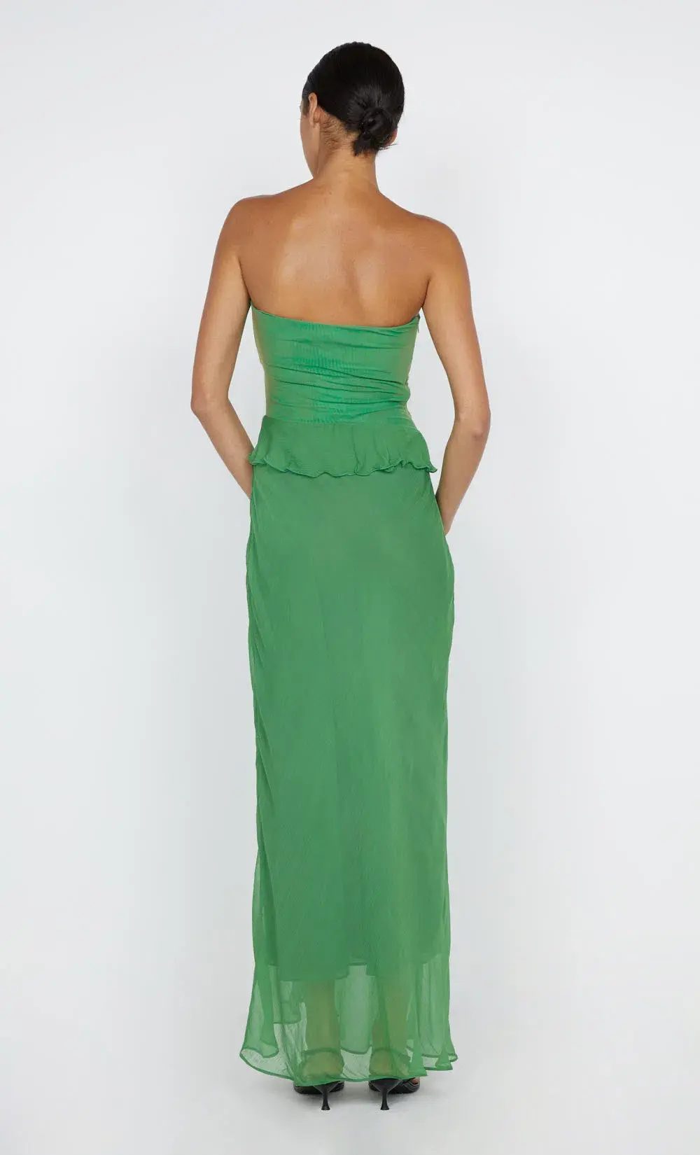 Bec & Bridge Maresca Strapless Dress Green Apple Size 6 - Image 3