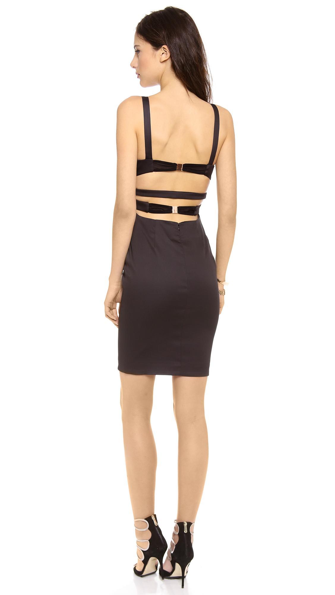 Bec & Bridge Tyra Cut Out Dress Sz 12 Wine/Mulberry Colour - Image 3