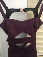Bec & Bridge Tyra Cut Out Dress Sz 12 Wine/Mulberry Colour - Image 5