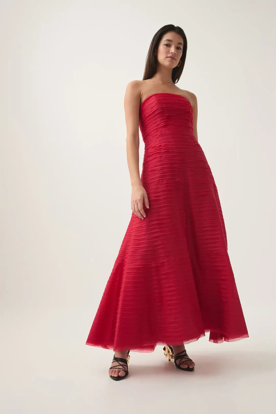Aje Soundscape Maxi Dress in Scarlet Red Size 12 for rent on The Volte - main image