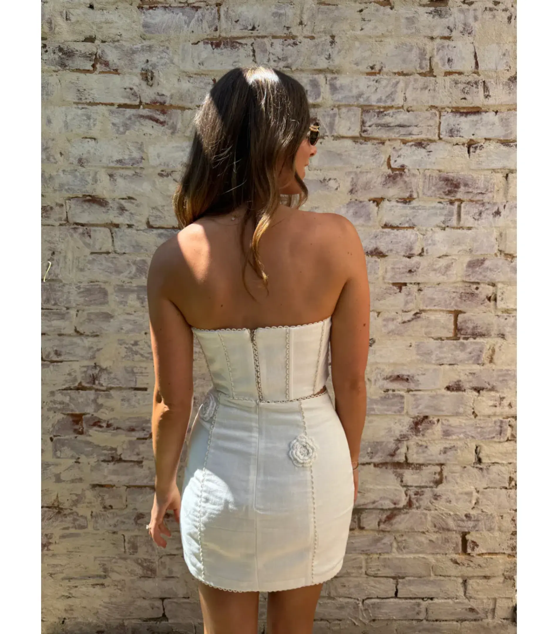 Winona Rosalind Bodice and Short Skirt Set Cream Size AU 8 - Image 3
