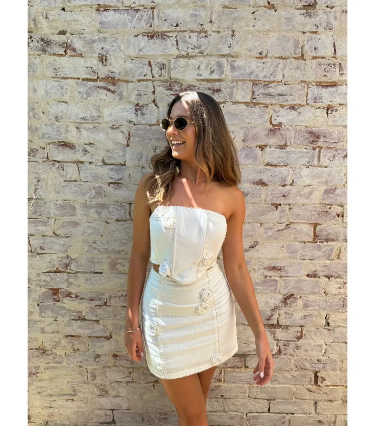 Winona Rosalind Bodice and Short Skirt Set Cream Size AU 8 - Image 5