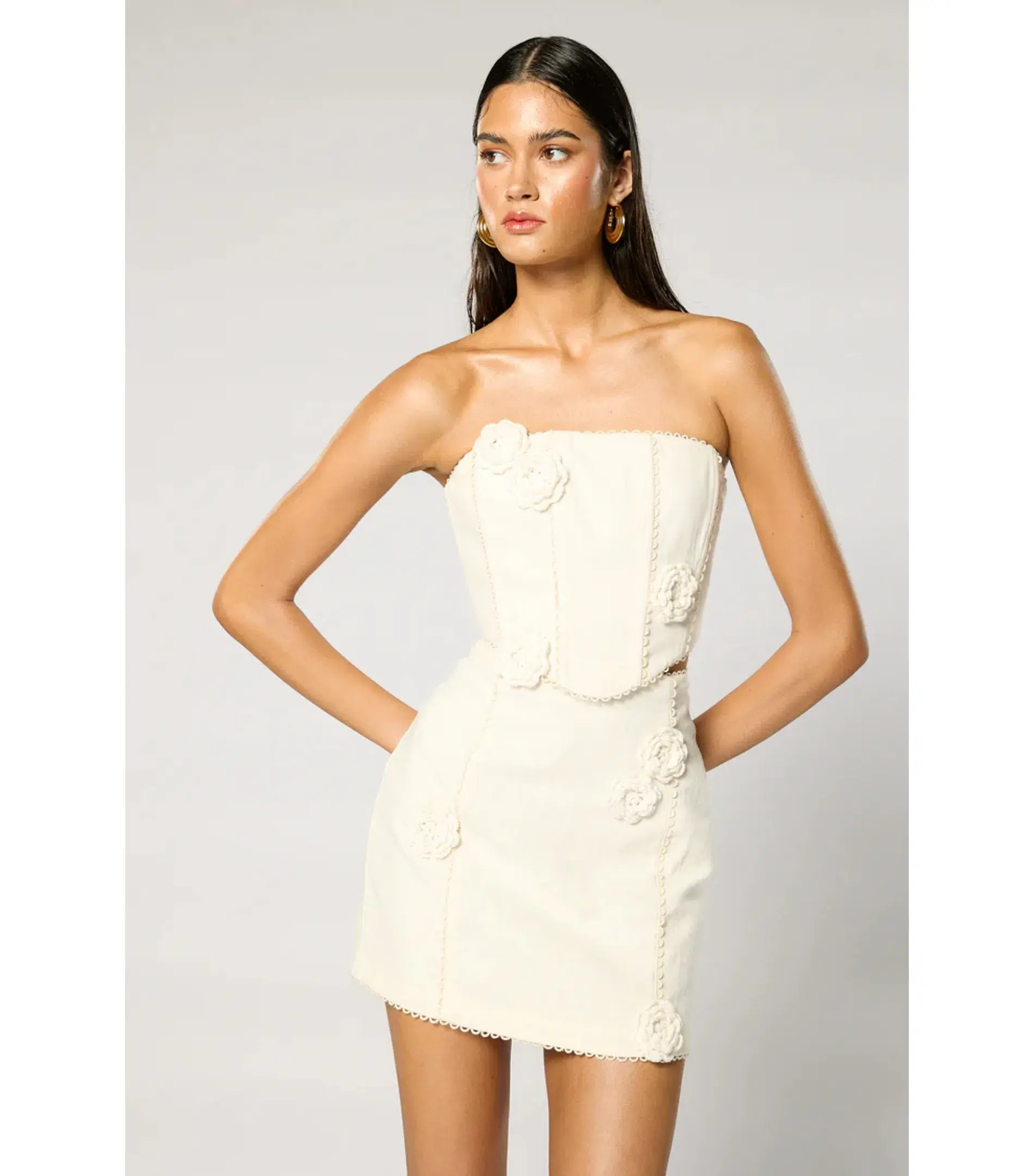 Winona Rosalind Bodice and Short Skirt Set Cream Size AU 8 - Image 2