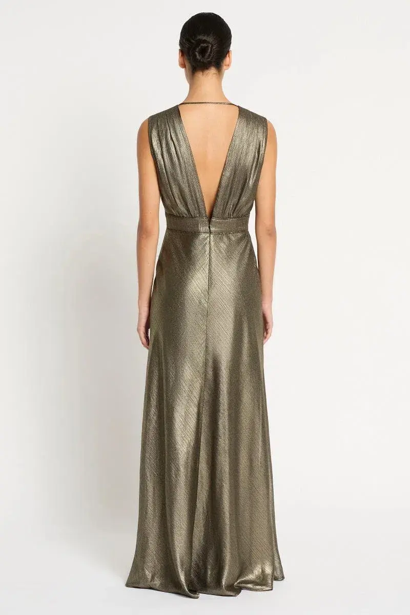 Sass & Bide  Lost In Monaco Dress in Antique Gold Size 16 - Image 2