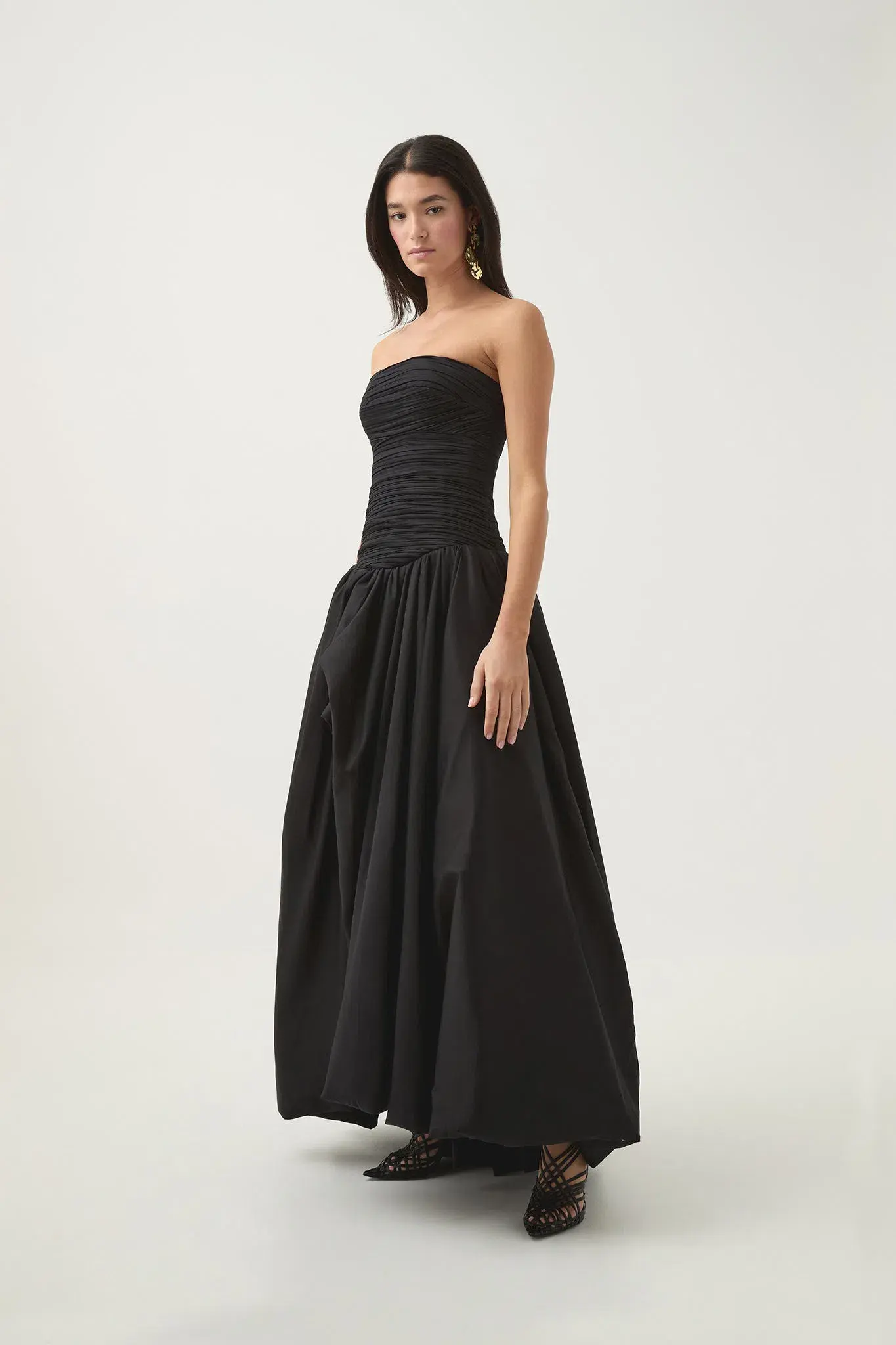 Aje Violette Bubble Hem Maxi Dress Black Size 10 - Image 1