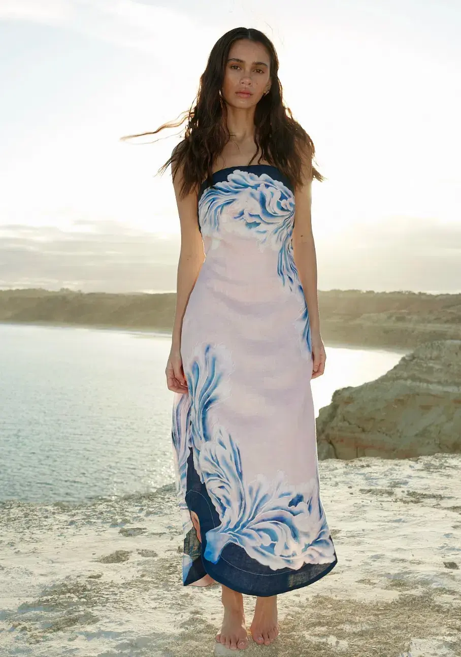 Aston Studio Maeve Dress in Seashell/Iceberg Size 10 - Image 1