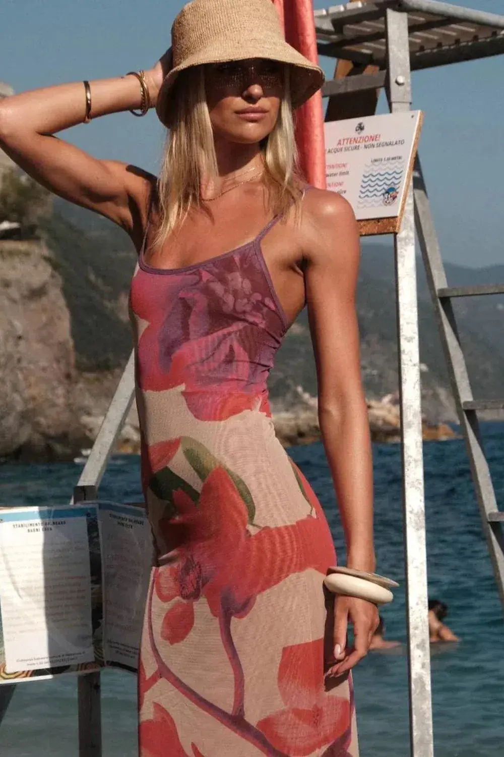 With Harper Lu Slip Dress Mesh Fuchsia Bloom Size S / AU 8 for rent on The Volte - main image