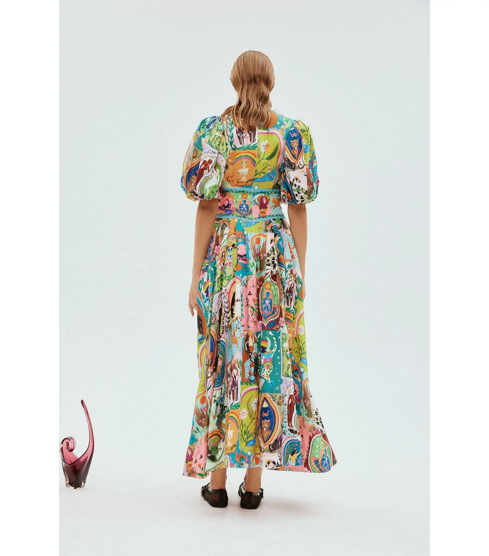 Alémais Evergreen Midi Dress Multi Size AU 14 - Image 3