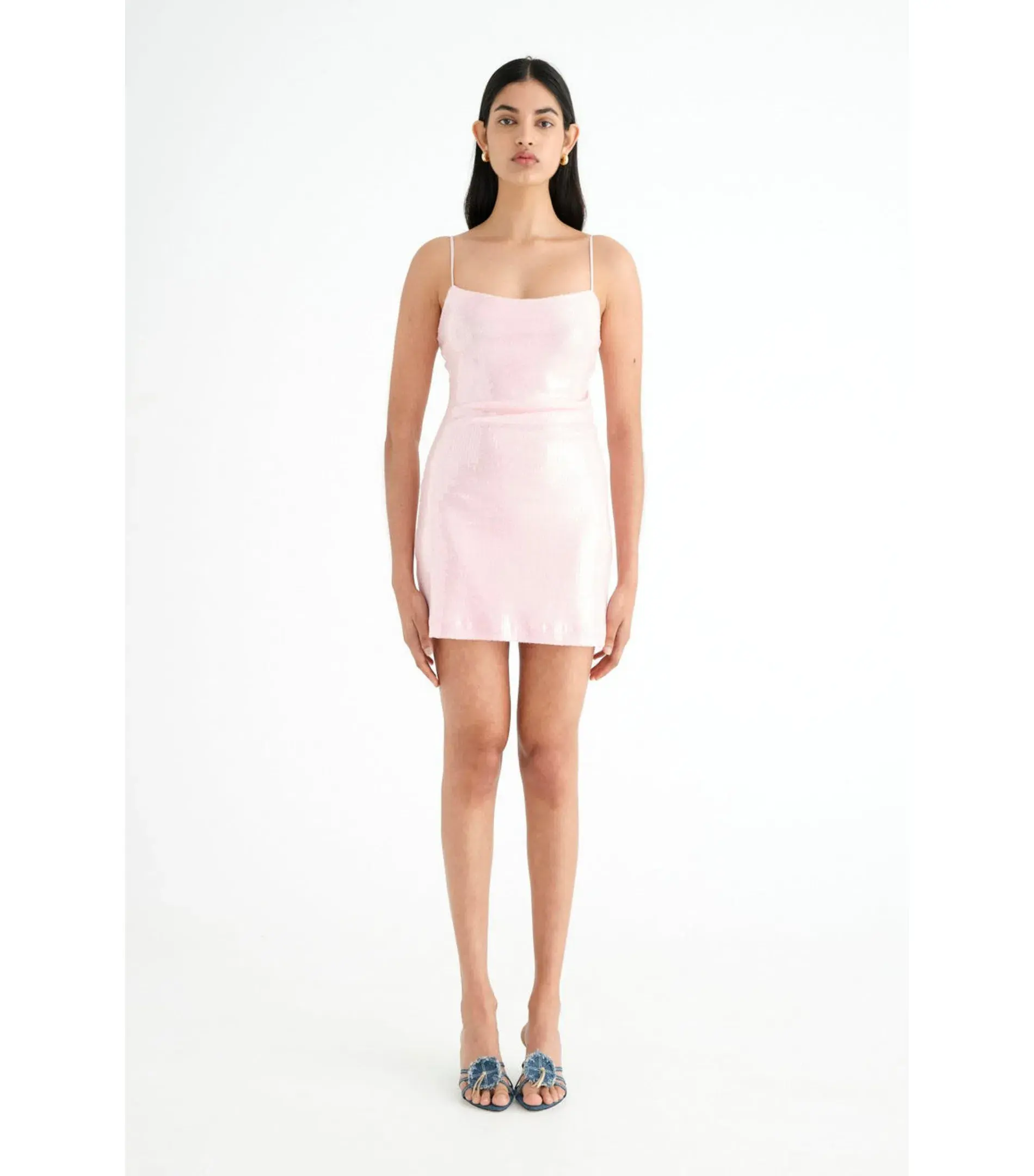 Benni Juliano Sequin Mini Dress in Candy Floss Size AU 6 - Image 1