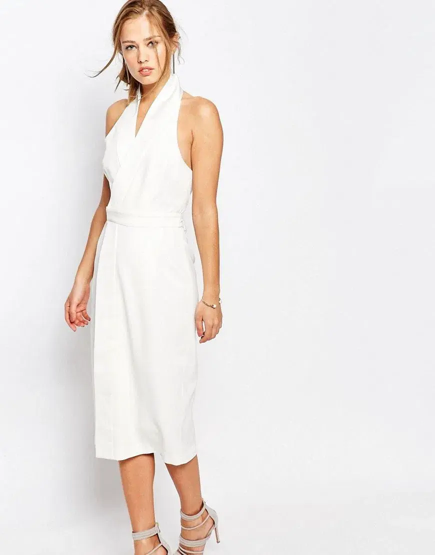 Keepsake Wrap Dress White Size 12 - Image 1