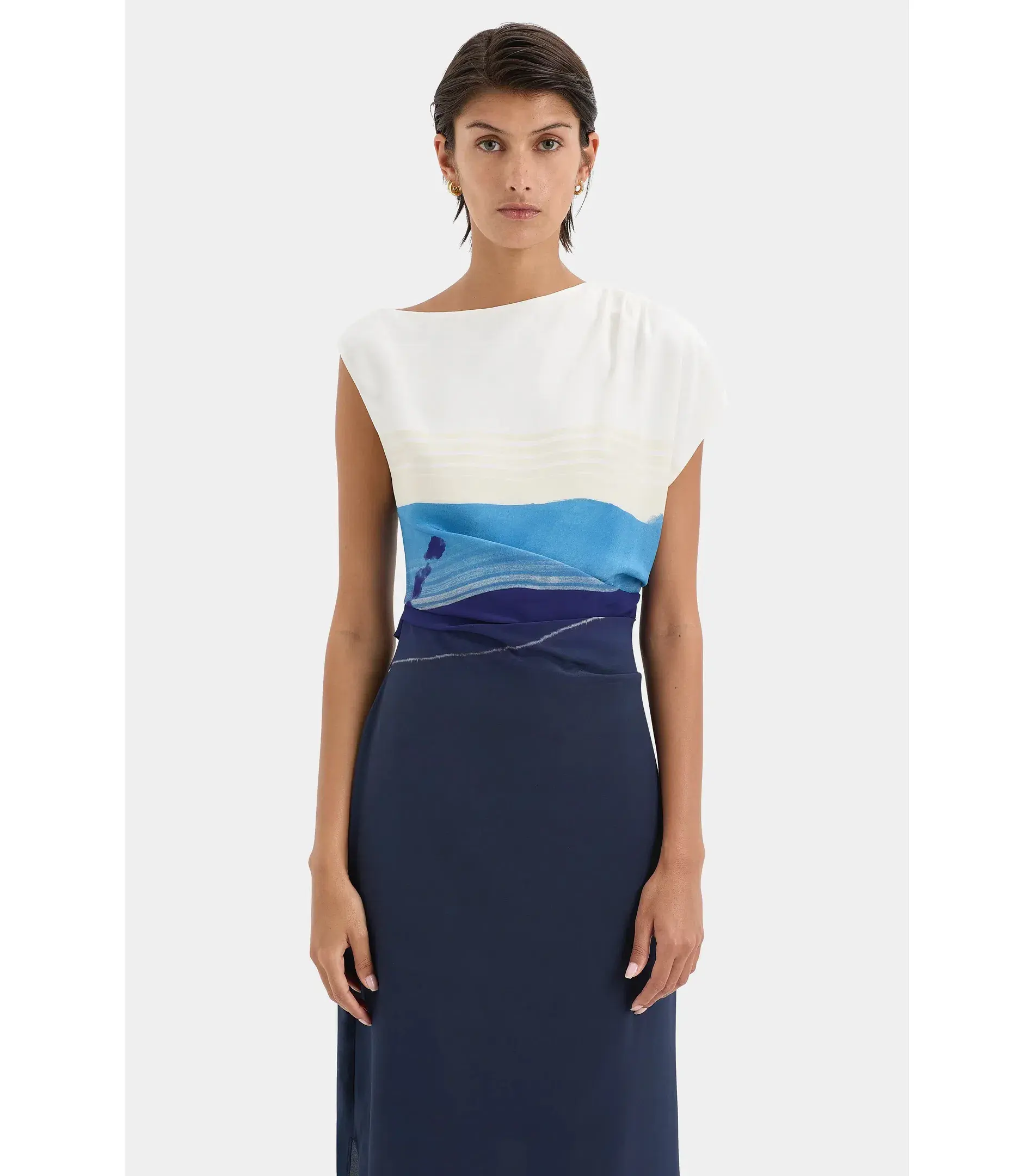 Sir the Label Mariner Midi Dress Shoreline Stripe Size AU 12  - Image 5