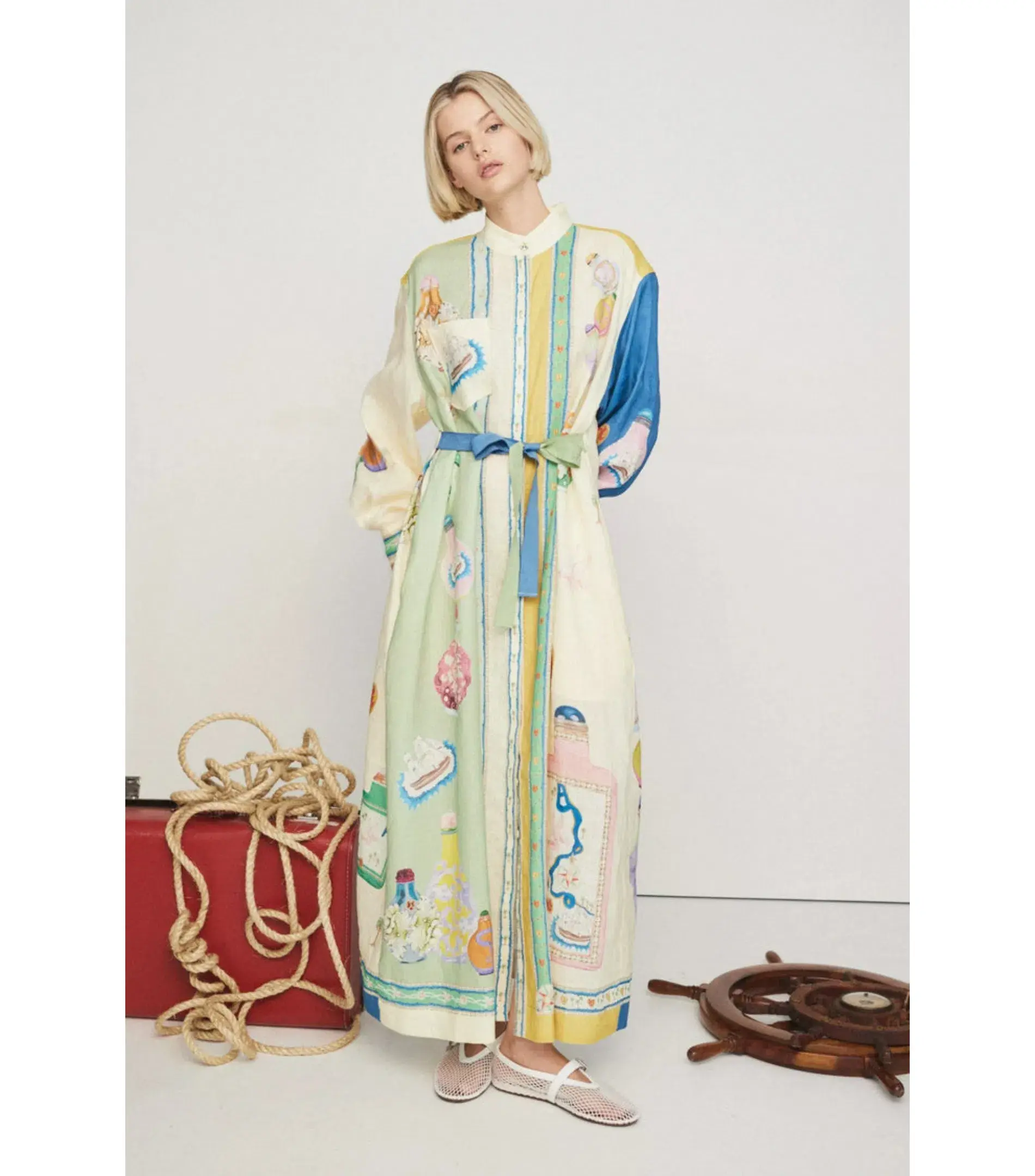 Alemais Elixir Shirt Dress Multi Size AU 12   - Image 3
