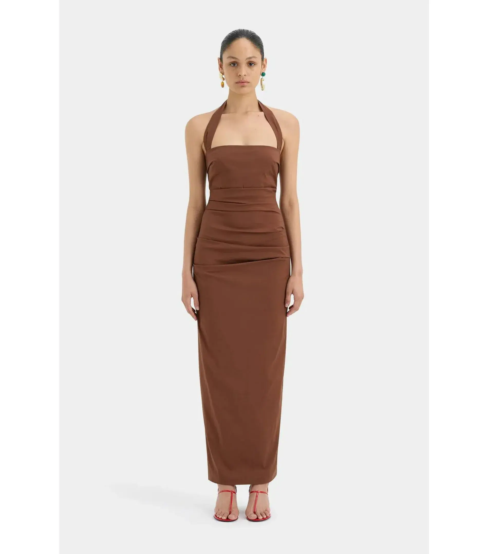 Sir the Label Nikki Gown in Chocolate Size 0 / AU 6  - Image 1