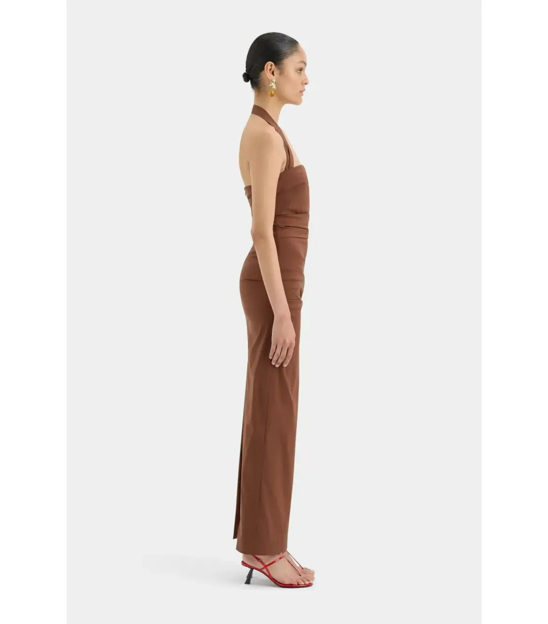 Sir the Label Nikki Gown in Chocolate Size 0 / AU 6  for rent on The Volte - main image