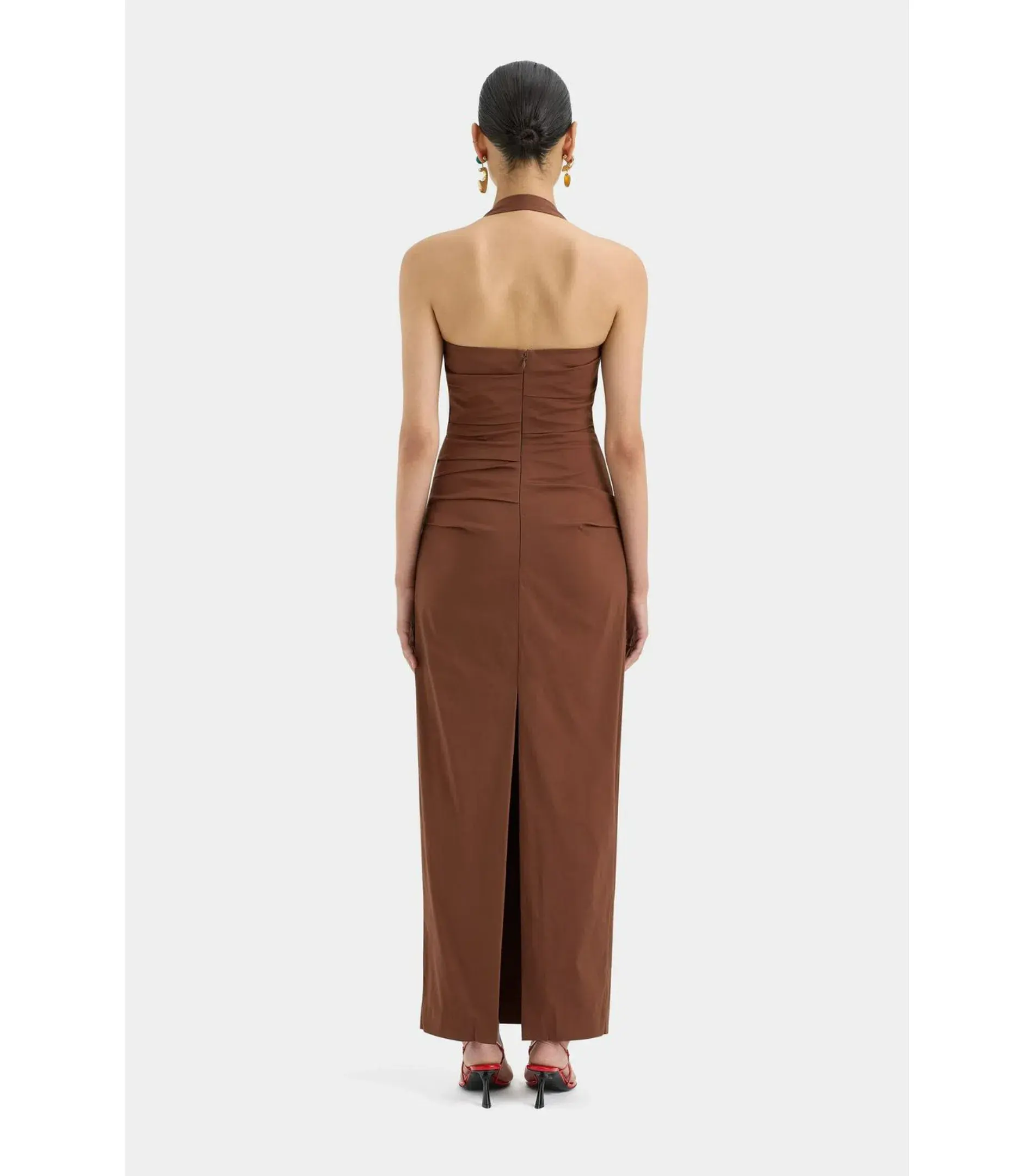 Sir the Label Nikki Gown in Chocolate Size 0 / AU 6  - Image 3