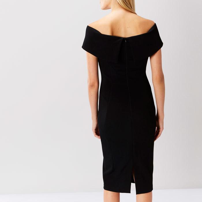 Coast Jessa Bardot Shift Dress Black Size 12 - Image 3