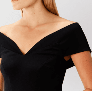 Coast Jessa Bardot Shift Dress Black Size 12 - Image 4