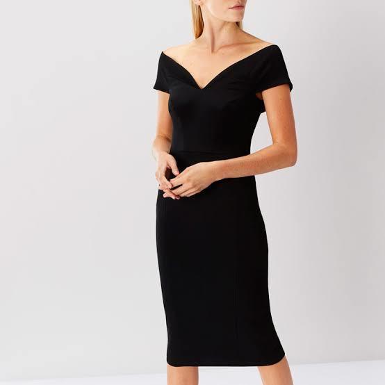 Coast Jessa Bardot Shift Dress Black Size 12 - Image 2