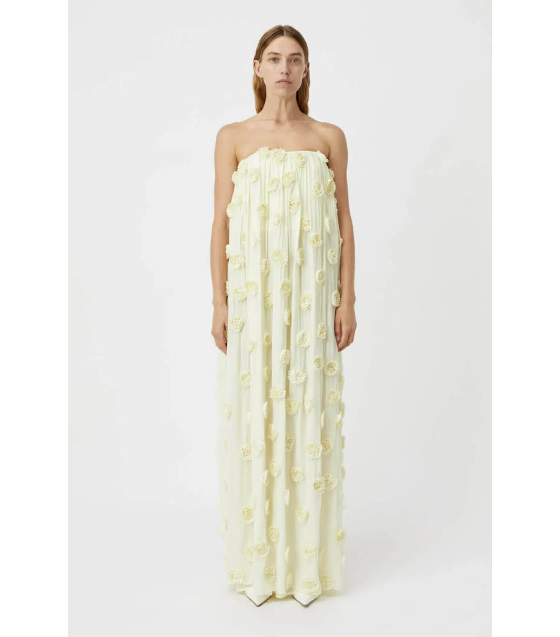 Camilla and Marc Daphne Strapless Dress in Lemon Yellow Size AU 6 - Image 1