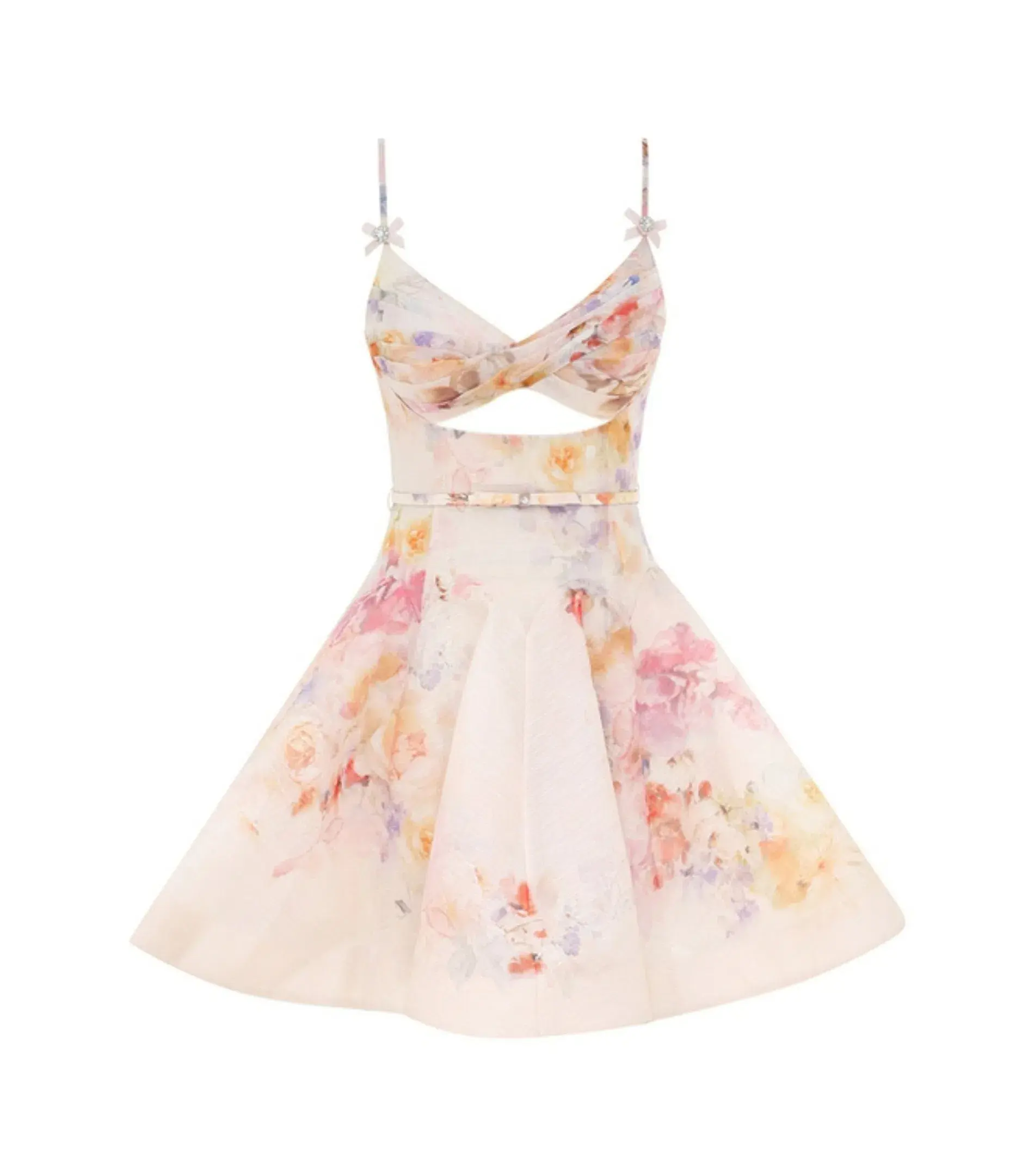 Zimmermann Crush Twist Front Mini Dress in Multi Floral Size 1 / AU 10 - Image 4