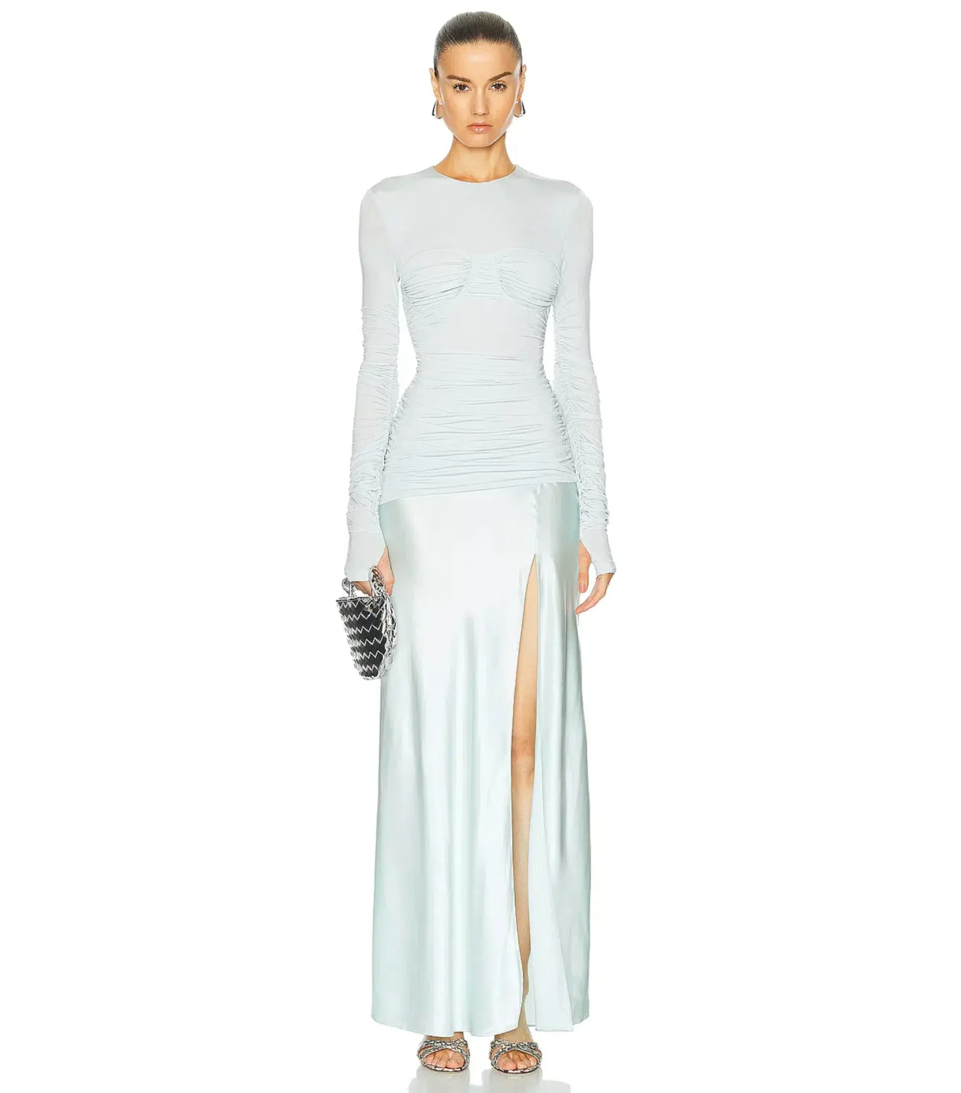 SIR The Label Alessia Draped Gown Ice Blue Size 0 / AU 6 - Image 1